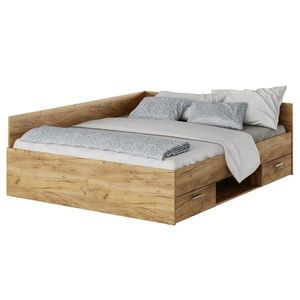 KONDELA Boat 160 posteľový rám s úložným priestorom dub artisan vyobraziť