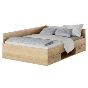 KONDELA Boat 160 posteľový rám s úložným priestorom dub sonoma vyobraziť