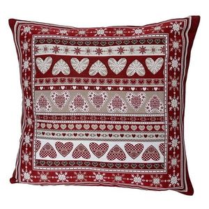 Polášek Obliečka na vankúšik so zimnými motívmi - Vianočné srdce | 40 x 40 cm vyobraziť