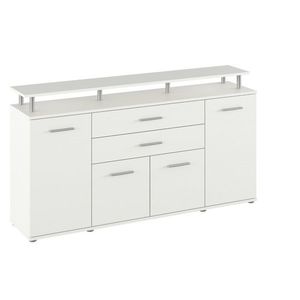 KONDELA Hanola štvordverová komoda so zásuvkami biela vyobraziť