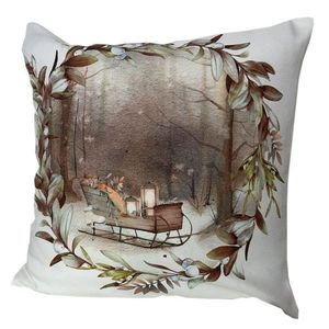 Polášek Vianočný dekoračný poťah na vankúš - Sane | 40 x 40 cm vyobraziť