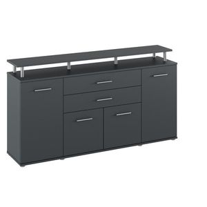 KONDELA Hanola štvordverová komoda so zásuvkami grafit vyobraziť