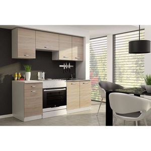 KONDELA Apart New 180 kuchynská linka dub sonoma / biela vyobraziť