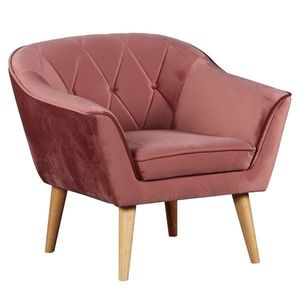 KONDELA Nosel kreslo ružová / prírodná vyobraziť