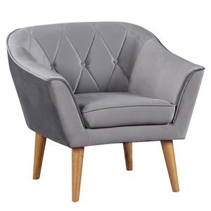 KONDELA Nosel kreslo sivá/ prírodná vyobraziť