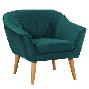 KONDELA Nosel kreslo zelená / prírodná vyobraziť