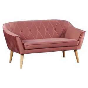 KONDELA Nosel dvojsedačka ružová / prírodná vyobraziť