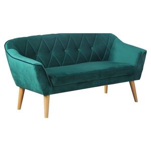 KONDELA Nosel dvojsedačka zelená / prírodná vyobraziť