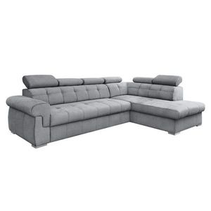 KONDELA Primus Roh New P rohová sedačka s rozkladom sivá / strieborná vyobraziť