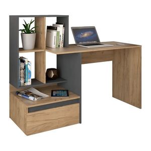 KONDELA Nereo 2 New písací stôl dub artisan / grafit vyobraziť