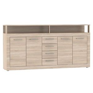 KONDELA Lunysa 2 New štvordverová komoda so zásuvkami dub sonoma vyobraziť