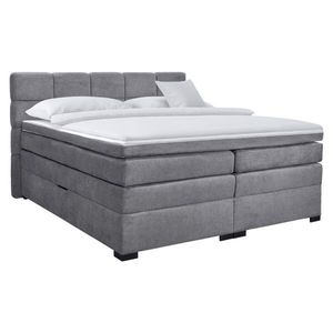 KONDELA April boxspringová manželská pocketová posteľ sivá vyobraziť