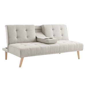 KONDELA Babet rozkladacia pohovka béžová / buk vyobraziť