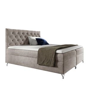 KONDELA Guliette 180 boxspringová manželská posteľ sivobéžová Taupe (Velvet) vyobraziť