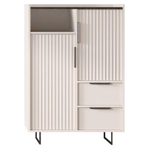 KONDELA Fresio 2D2S dvojdverová komoda so zásuvkami kašmír / norkový gaštan arvadonna vyobraziť