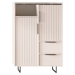 KONDELA Fresio 2D2S dvojdverová komoda so zásuvkami kašmír / tmavý mramor vyobraziť