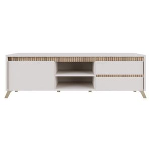 KONDELA Longy RTV1K2So tv stolík kašmír / dub sonoma vyobraziť