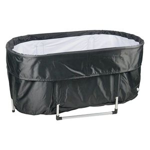 KONDELA Harto prenosná skladacia vaňa na otužovanie čierna vyobraziť