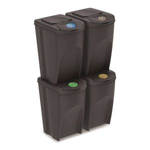 NABBI IKWB35S4 odpadkový kôš na triedený odpad (4 ks) 35 l antracit vyobraziť