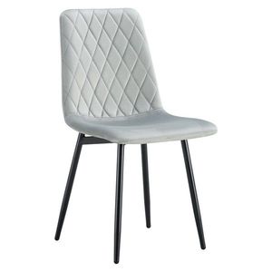 KONDELA Darija New jedálenská stolička svetlosivá / čierna vyobraziť