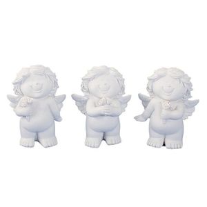 Anjel biely s ružou 9, 5cm rôzne druhy vyobraziť