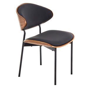 KONDELA Marsia jedálenská stolička čierna / orech / čierna vyobraziť