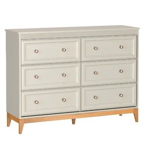 KONDELA Vendy W-3 zásuvková komoda kašmír krémová / dub vyobraziť