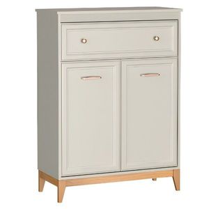 KONDELA Vendy W-4 dvojdverová komoda so zásuvkou kašmír krémová / dub vyobraziť