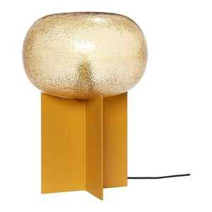 Oranžová stolová lampa so skleneným tienidlom (výška 36 cm) Podium – Hübsch vyobraziť