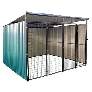 KONDELA Dogny Typ 7 voliéra pre psa 250x246x152 cm tmavozelená / antracit vyobraziť