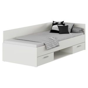 KONDELA Boat 90 posteľový rám s úložným priestorom biela vyobraziť