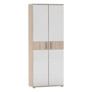 KONDELA Servo Typ 7 dvojdverová policová skriňa so zrkadlom dub sonoma vyobraziť