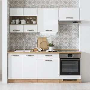 KONDELA Smile 200 kuchynská linka dub arlington / biela artic matná vyobraziť