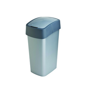 CURVER - Smetný kôš 45L šedý s tmavošedým okrajom, umelá hmota vyobraziť