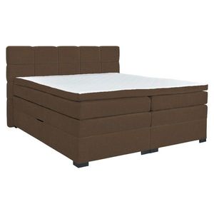 KONDELA April boxspringová manželská pocketová posteľ hnedá vyobraziť