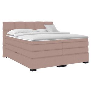 KONDELA April boxspringová manželská pocketová posteľ ružová vyobraziť