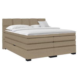 KONDELA April boxspringová manželská pocketová posteľ sivohnedá taupe vyobraziť