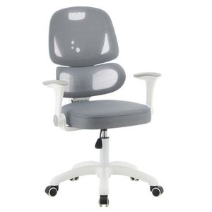 KONDELA Lister detská stolička na kolieskach sivá / biela vyobraziť