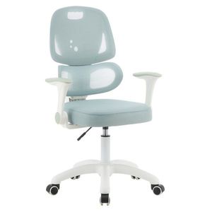 KONDELA Lister detská stolička na kolieskach neomint / biela vyobraziť