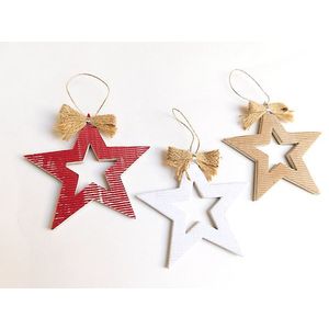 Dekorácia vianočná, hviezda 3ks vyobraziť