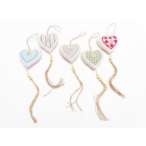 Dekorácia zavesná srdce rôzne farby vyobraziť