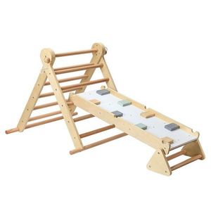 KONDELA Oprin montessori piklerovej trojuholník 3v1 prírodná / mix farieb vyobraziť