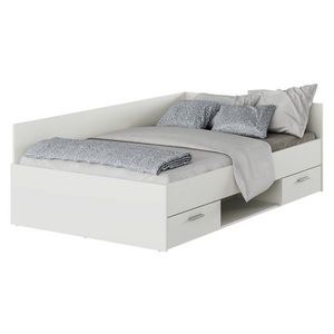 KONDELA Boat 120 posteľový rám s úložným priestorom biela vyobraziť