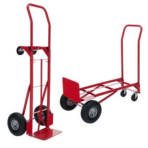 KONDELA Lamy New skladový vozík 2v1 červená / čierna vyobraziť