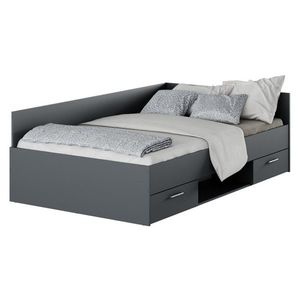 KONDELA Boat 120 posteľový rám s úložným priestorom grafit vyobraziť