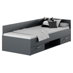 KONDELA Boat 90 posteľový rám s úložným priestorom grafit vyobraziť