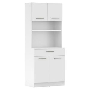 KONDELA Domis New štvordverový kredenc biela vyobraziť