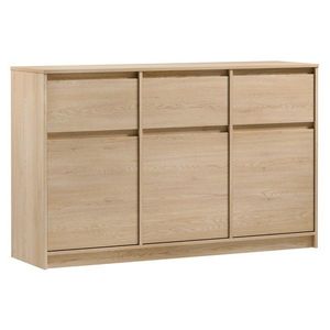 KONDELA Manol K3D3S trojdverová komoda so zásuvkami cremona vyobraziť