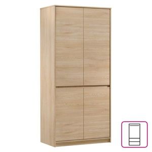 KONDELA Manol S4D štvordverová šatníková skriňa so zásuvkami cremona vyobraziť