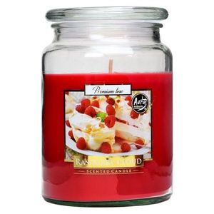 KONDELA Leana vonná sviečka v skle 500 g priehľadná / červená vyobraziť